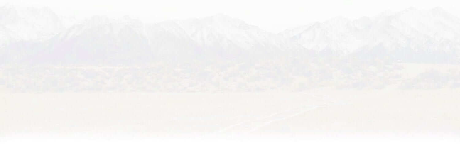 The image shows a very light, almost faded landscape featuring a mountain range in the background. T...
